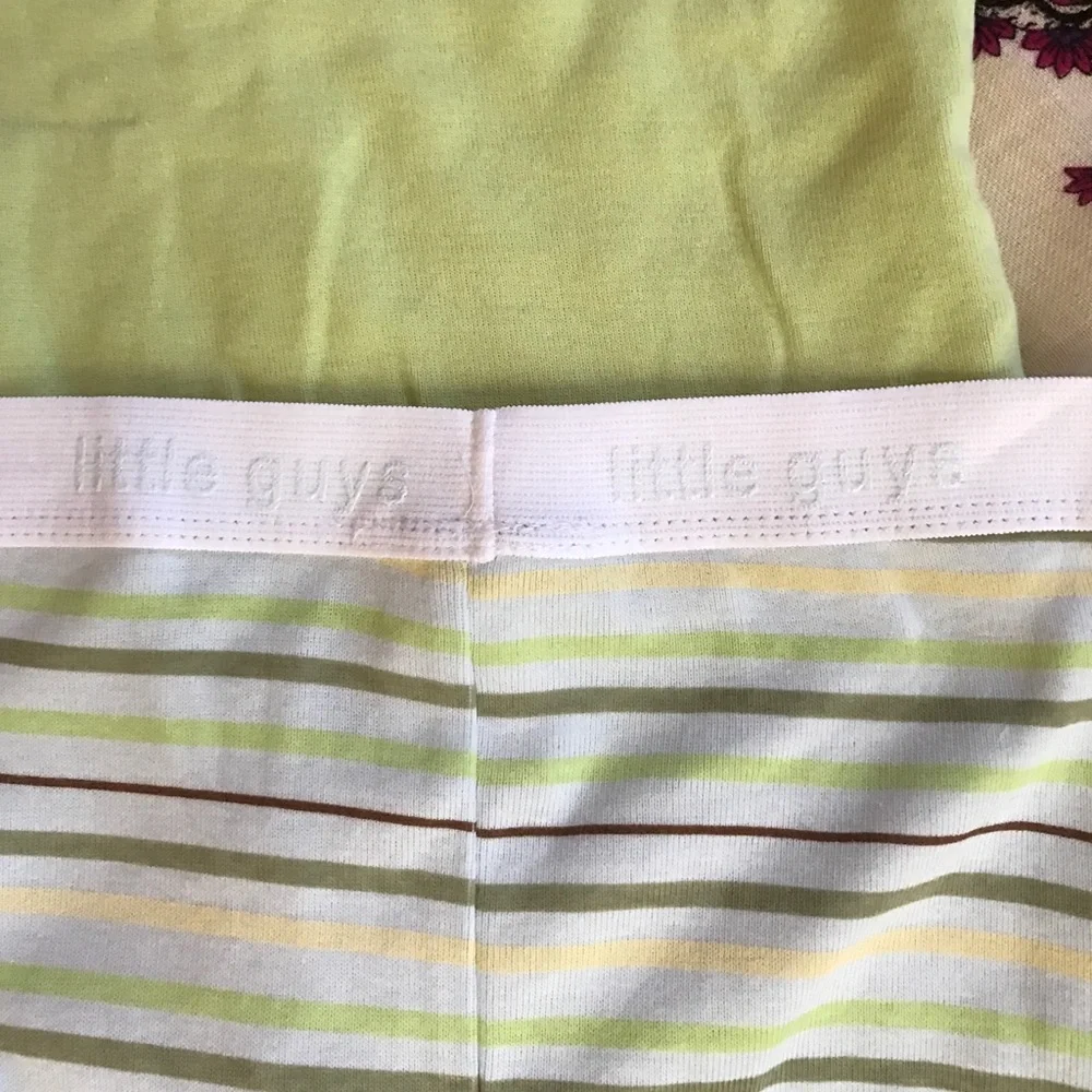 New vintage multicolored Little Guys organic cotton pajama set